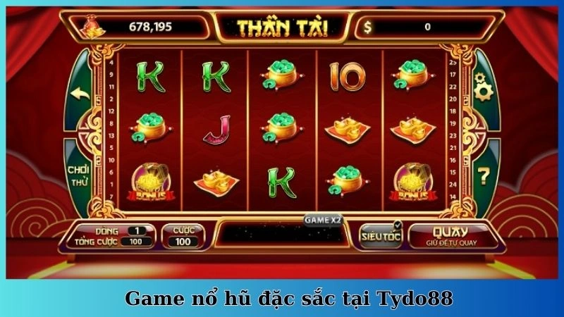 Game nổ hũ đặc sắc tại Tydo88
