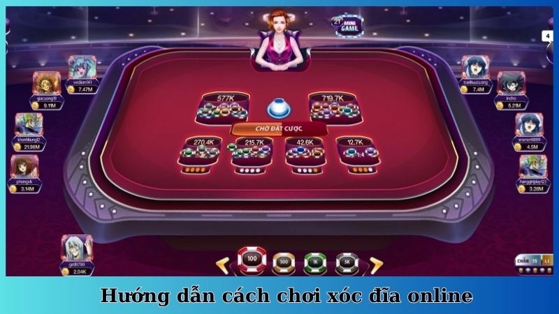 Hướng dẫn cách chơi xóc đĩa online