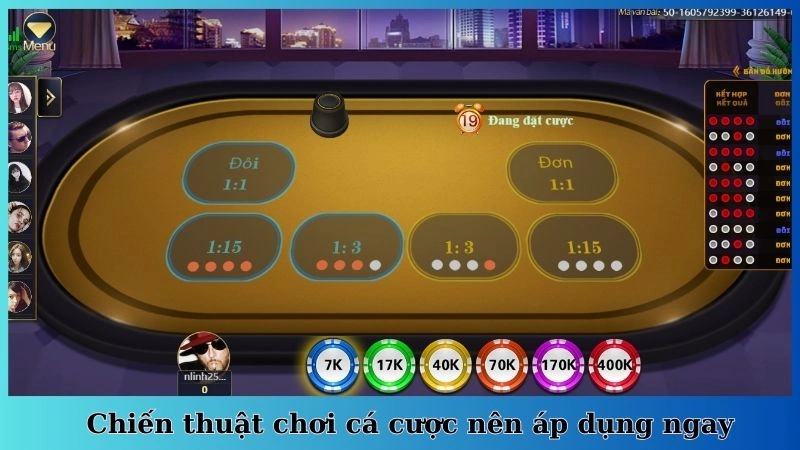 Chiến thuật chơi cá cược nên áp dụng ngay